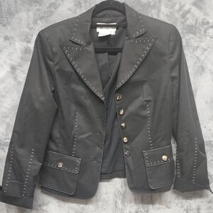 Worth Black Blazer with Button Details Sz 10